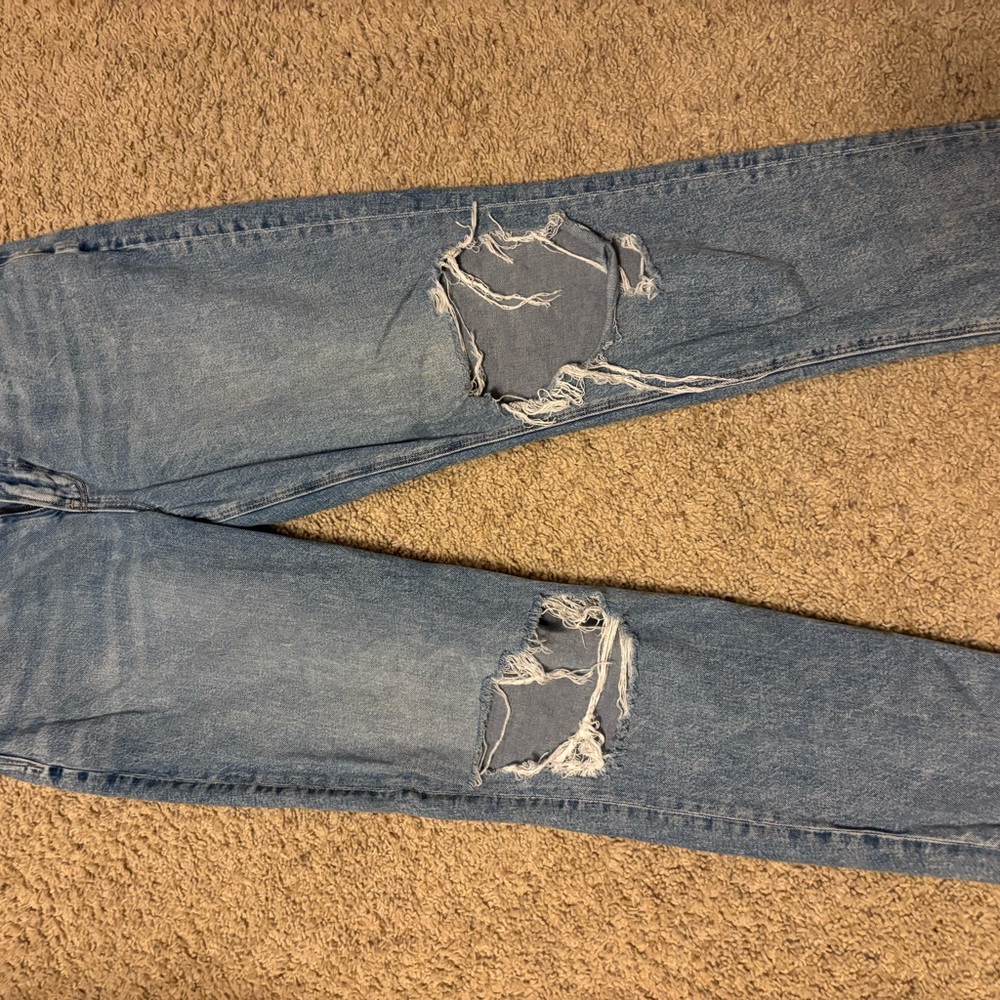 American Eagle Outfitters Blue Distressed Jeans